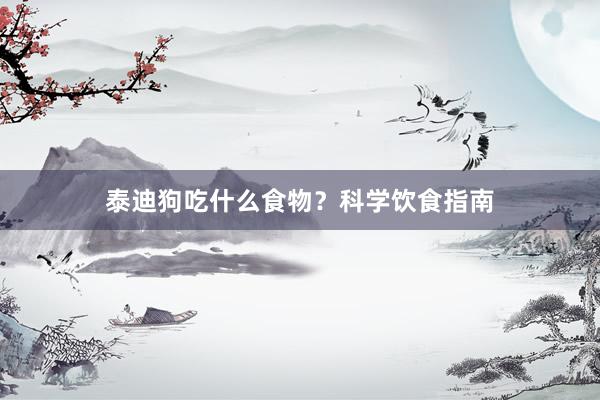 泰迪狗吃什么食物？科学饮食指南